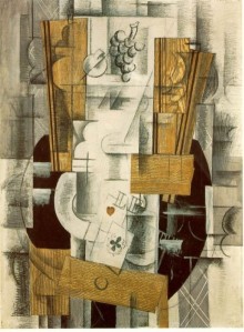 Georges Braque fruit, dish and cards 1913