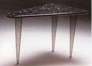 Shiro Kuramata, Table 45° Latitude, X.O., France, 1985. 