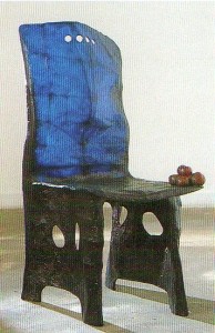 Gaetano Pesce, Chaise Wan-Chaï, 1986, (en polyuréthane polychrome), étude Pratt Institute, New York, Coll. galerie Jousse Seguin.